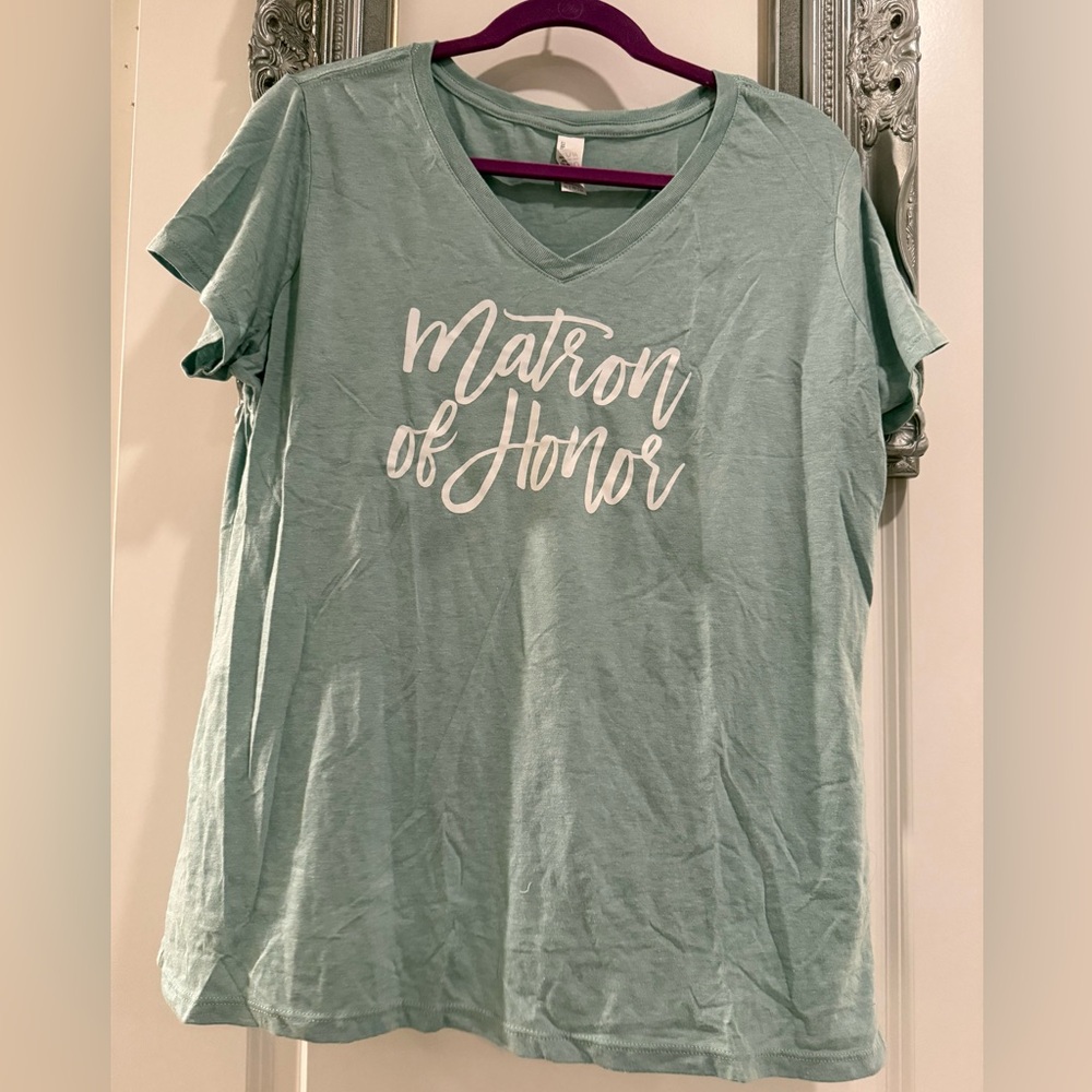 NWOT District Perfect Tee XL Matron of Honor Mint Green Wedding Party Bridesmaid